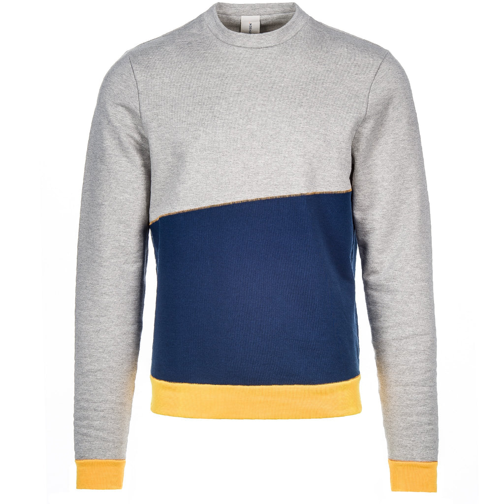 DANCER CONTRAST SWEAT/2/LT GREY MEL-DARK COBALT